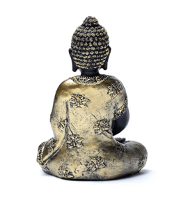 Estatua yoga Buda de la meditación acabado antiguo 2 Unidades