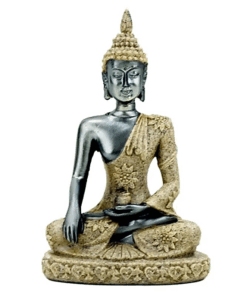 Estatua de Buda de resina con arena para Yoga 2 unidades