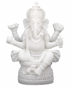 Ganesh estatuilla blanco para Yoga
