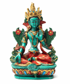 Estatua Resina verde Tara para Yoga