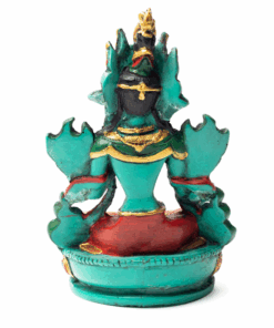 Estatua Resina verde Tara para Yoga