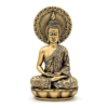 Estatua de Buda en meditación color oro para Yoga