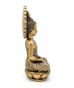Estatua de Buda en meditación color oro para Yoga