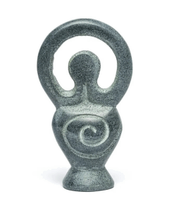 Estatua de Diosa esteatita gris para Yoga