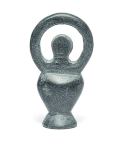 Estatua de Diosa esteatita gris para Yoga