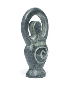 Estatua de Diosa esteatita gris para Yoga