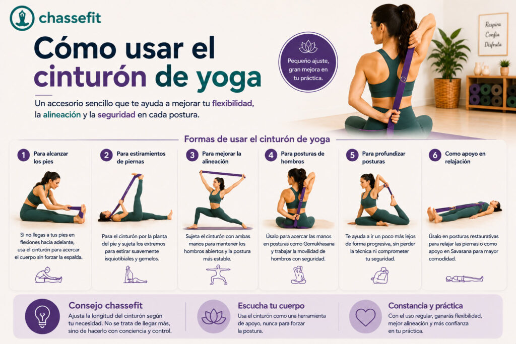 como usar el cinturon de yoga