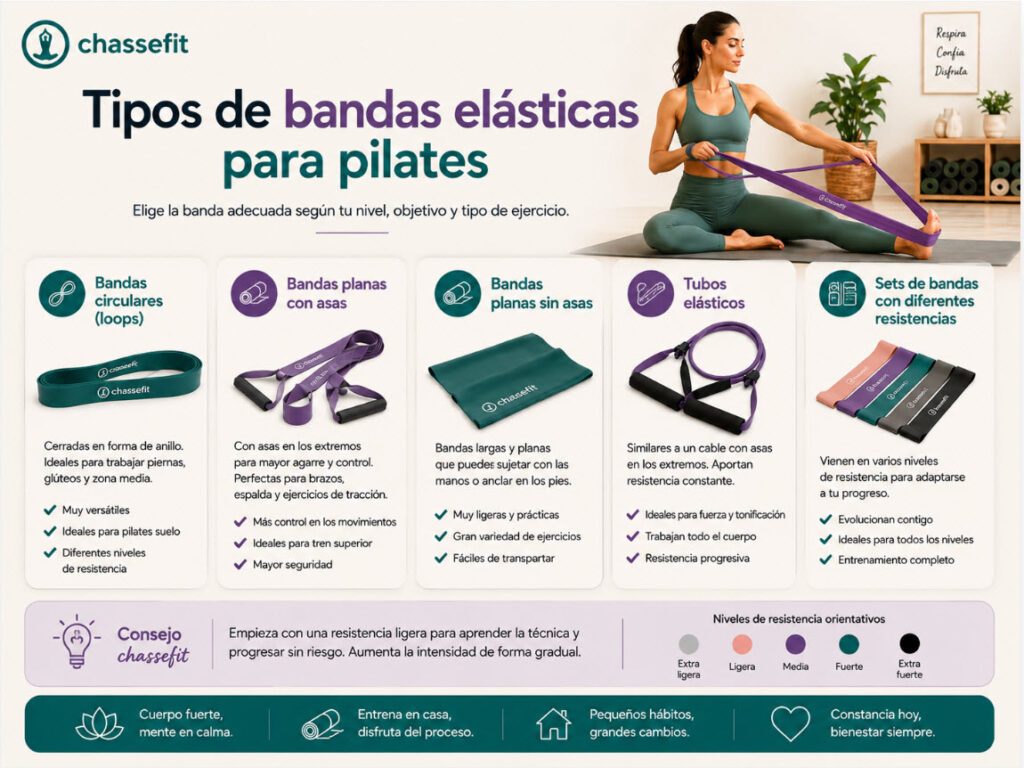 tipos de bandas elasticas para pilates
