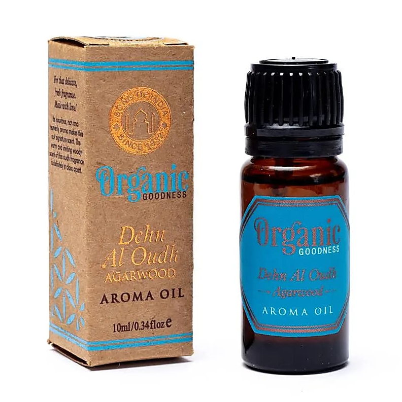 Organic Goodness Aceite aromático de madera de agar para yoga 3 unidades