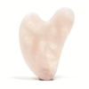 Piedra de masaje de cuarzo rosa gua sha para Yoga 2 Unidades
