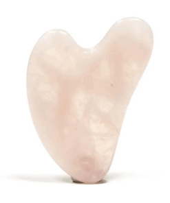 Piedra de masaje de cuarzo rosa gua sha para Yoga 2 Unidades