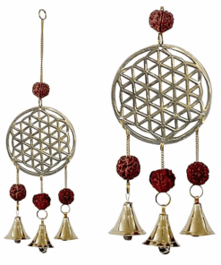 Carillón con Flor de la vida y semillas de Rudraksha para Yoga