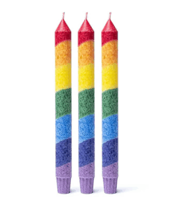 Vela Arco iris de estearina sin perfume para Yoga 3 Unidades