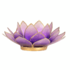 Portavelas Loto color purpura bordes oro