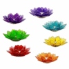 SET de 7 Loto portavelas Chakra bordes oro para Yoga