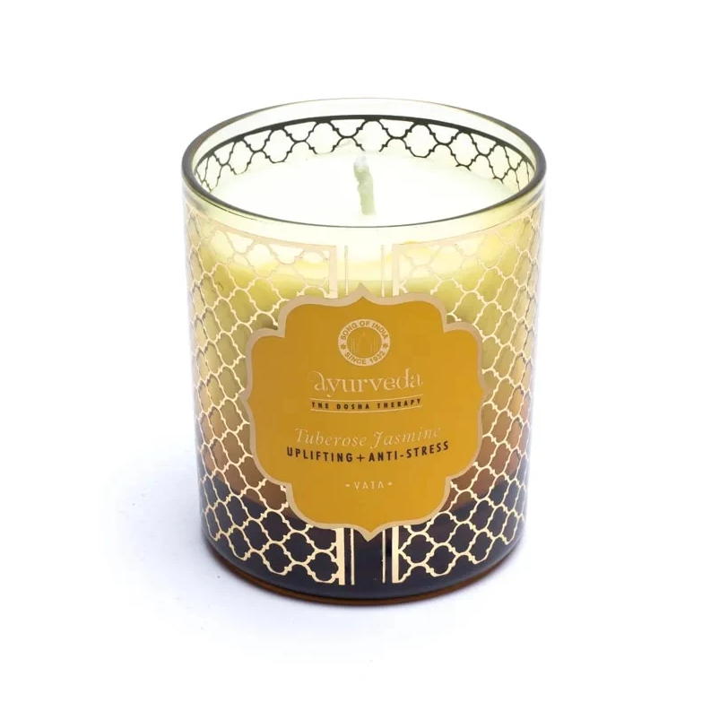 Vela perfumada Ayurveda tuberosa y jazmín Vata para Yoga