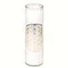 Vela perfumada estearina Flor de la Vida blanca para Yoga