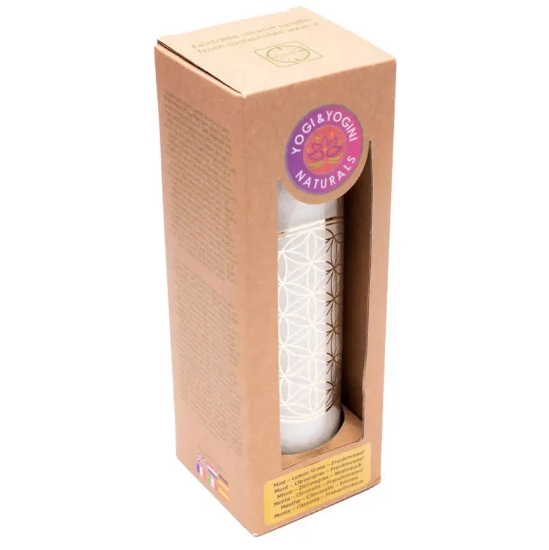 Vela perfumada estearina Flor de la Vida blanca para Yoga
