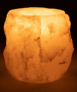 Portavelas de té de cristal de sal blanco 2 Unidades