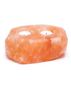 Portavela de té cristales de sal con 2 luces para Yoga 2 Unidades