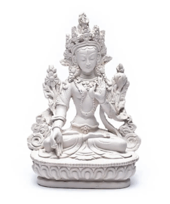 Estatua de Tara blanca para Yoga