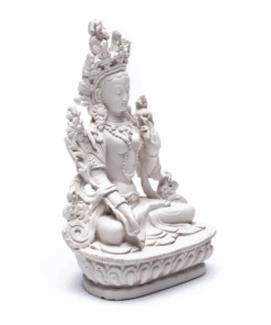 Estatua de Tara blanca para Yoga