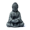 Estatua Buda en vidrio cemento para Yoga 2 Unidades