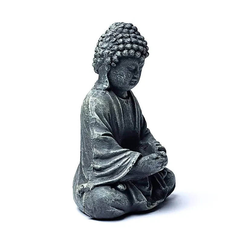 Estatua Buda en vidrio cemento para Yoga 2 Unidades