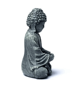 Estatua Buda en vidrio cemento para Yoga 2 Unidades