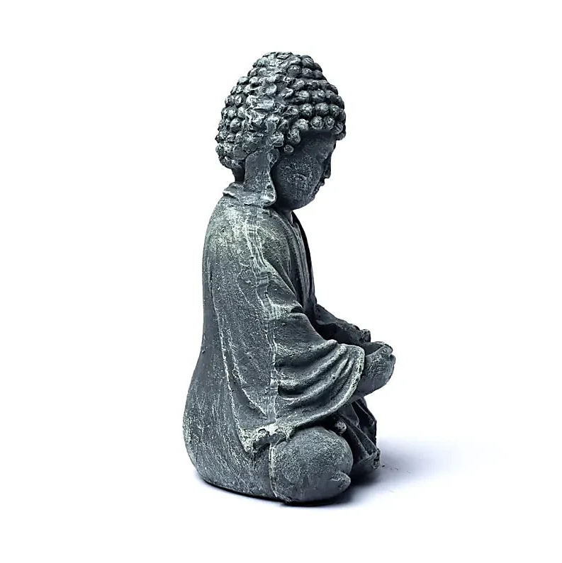 Estatua Buda en vidrio cemento para Yoga 2 Unidades