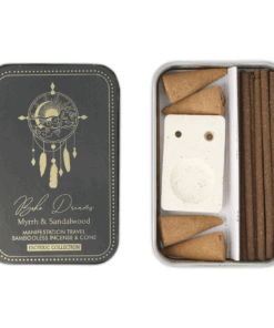Incienso Esoteric Collection Boho Dreams & quemador en cajita deslizante de hojalata para Yoga 3 Unidades