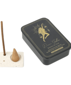 Incienso Esoteric Collection Divine Goddess & quemador en cajita deslizante de hojalata para Yoga 3 Unidades