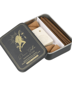 Incienso Esoteric Collection Divine Goddess & quemador en cajita deslizante de hojalata para Yoga 3 Unidades