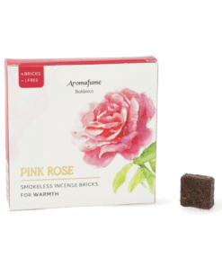 Ladrillos de incienso Aromafume Botánica Pink Rose para Yoga 3 Unidades