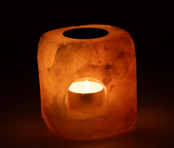 Difusor de aceite de cristal de sal para yoga