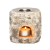 Difusor de aceite de cristal de sal gris para yoga