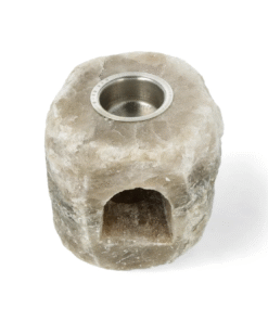 Difusor de aceite de cristal de sal gris para yoga