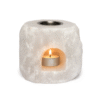 Difusor de aceite de cristal de sal blanco para yoga