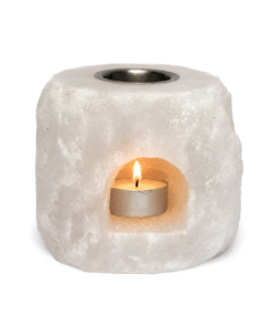 Difusor de aceite de cristal de sal blanco para yoga