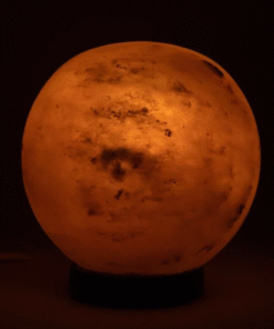 Lámpara de sal esfera con cable y bombilla LED para yoga