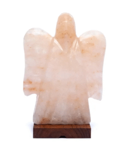 Lámpara de sal Ángel con cable y LED para yoga