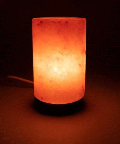 Lámpara de sal Cilindro con cable y LED para yoga